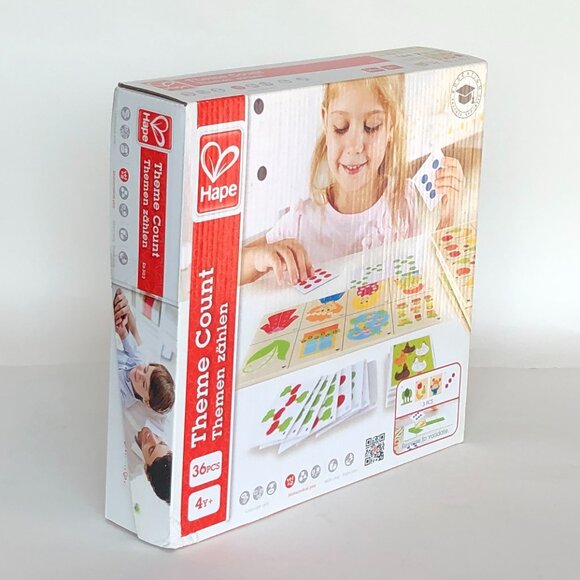 New in Box Hape Wooden Card Game- Theme Count Kid's Math Skills - Picture 7 of 12
